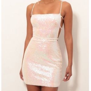 Light pink sparkly dress from Lucy in the sky